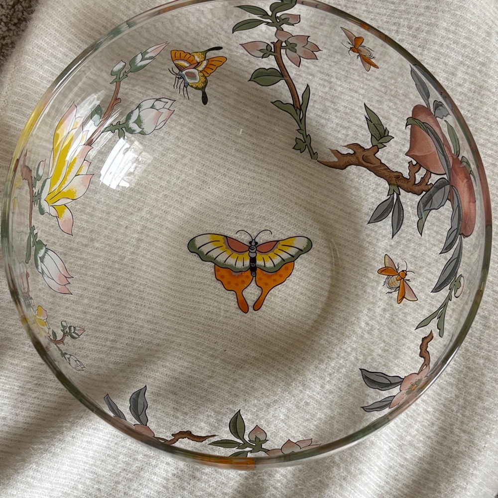 Vintage Dorothy Thorpe Serving Bowl “Spring Butterfly”